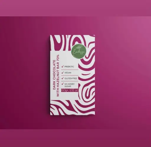 Dark Chocolate With Hazelnut Bar 70%